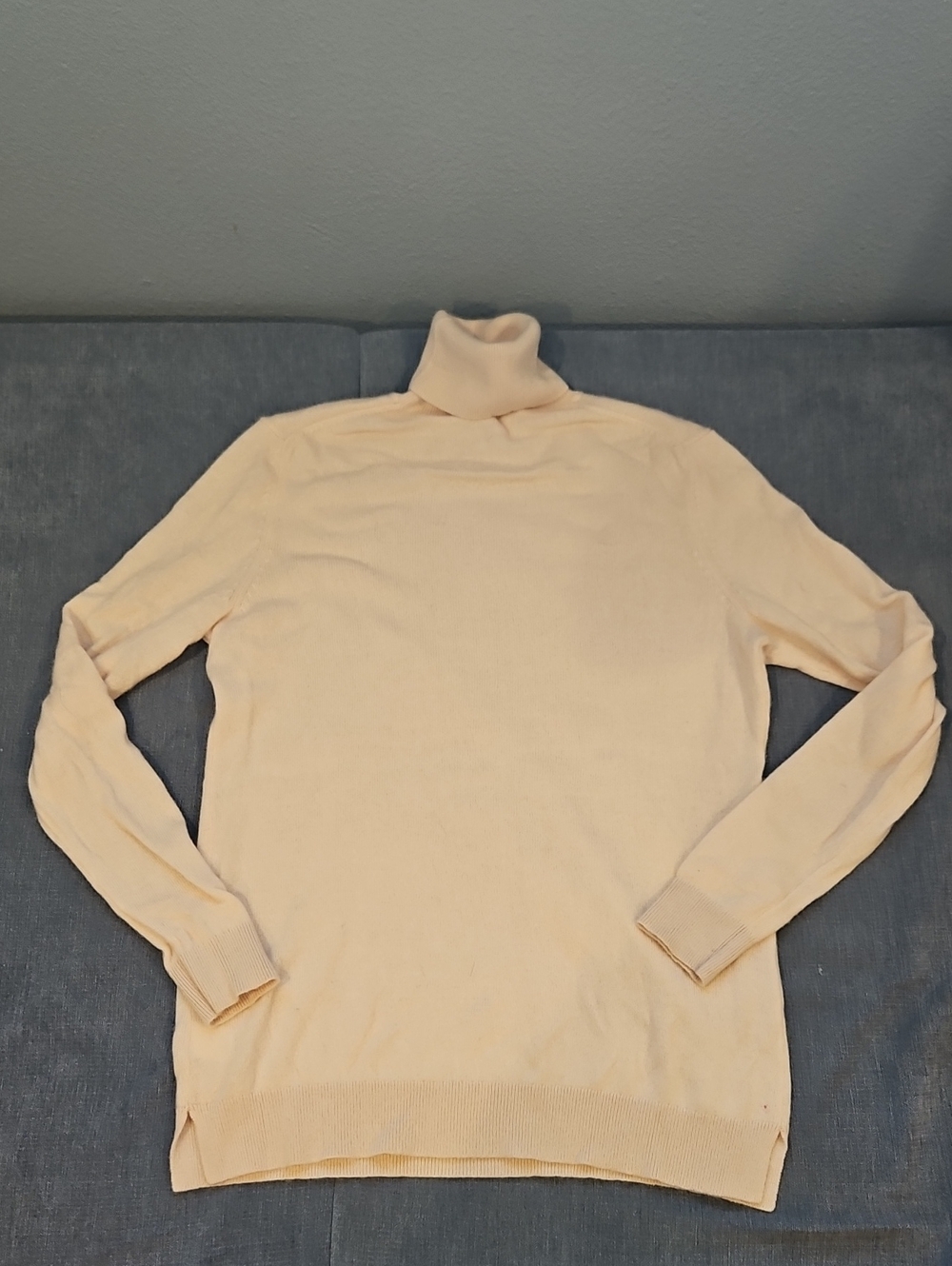 Classic Women's Turtleneck Sweater in Light Peach